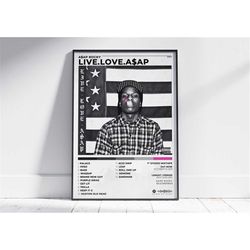 asap rocky album poster | poster cover album live love asap rocky | decoration poster cover album | rapping posters | cu