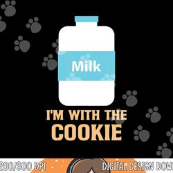 i m with the cookie and milk matching halloween costume png, sublimation copy