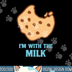 i m with the milk and cookie matching halloween couples png, sublimation copy