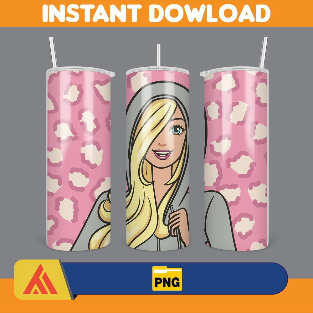 Barbie Tumbler Wrap, Come On Barbie Sublimation, Barbie Doll Tumbler Wrap, Lets Go Party Tumbler PNG, 20 oz Barbie Tumbler PNG (33).jpg