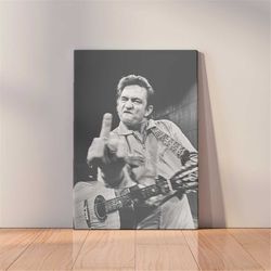 Johnny Cash Canvas or Poster - Vintage Photo Print - Music Wall Decor - Iconic Wall Art