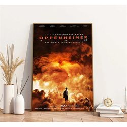 oppenheimer (2023) christopher nolan movie poster, oppenheimer print, movie poster