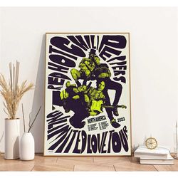 red hot chili peppers north america tour 2023 poster, red hot chili peppers print, gift for fans