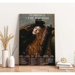 florence 90s and the machine tour 2022 poster, tour 2022 print, gift fans