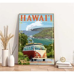 hawaii volcanoes national park poster