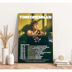 tom grennan tour 2023 poster, singer musicians tom grennan, tom grennan poster, gift fans