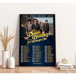 the doobie brothers rock band tour 2023 poster, gift for fans