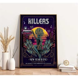 the killers new years eve 2023 poster, the killers poster, the killers print, gift anniversary