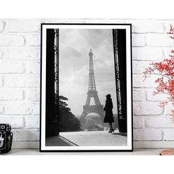 Woman in Paris, France Vintage Photograph - Art Deco, Canvas Print, Gift Idea, Print Buy 2 Get 1 Free
