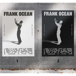 frank ocean music poster, blonde poster, blonde tracklist poster, gift fans