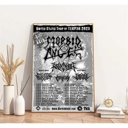 morbid angel 2023 tour poster, morbid angel poster, morbid angel band, gift for fans