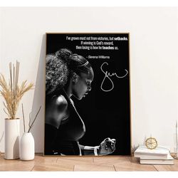 serena-williams quotes poster, quote print, best gift