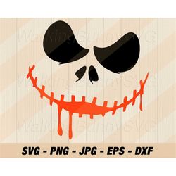 jack face svg png, layered jack face svg, the nightmare before christmas svg files for cricut, instant download