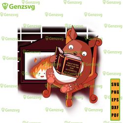totoro read book svg, totoro svg, ghibli svg