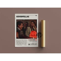 goodfellas retro vintage poster | ray liotta funny how poster | minimalist movie poster | retro vintage art print | wall