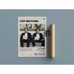 step brothers retro movie poster print | minimalist movie poster | retro vintage art print | wall art | home decor