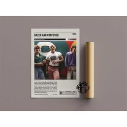 dazed and confused retro vintage poster | dazed and confused poster | retro movie poster | minimalist poster | wall art