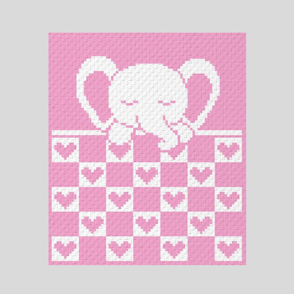 crochet-C2C-hearts-checkered-elephant-graphgan-blanket-5