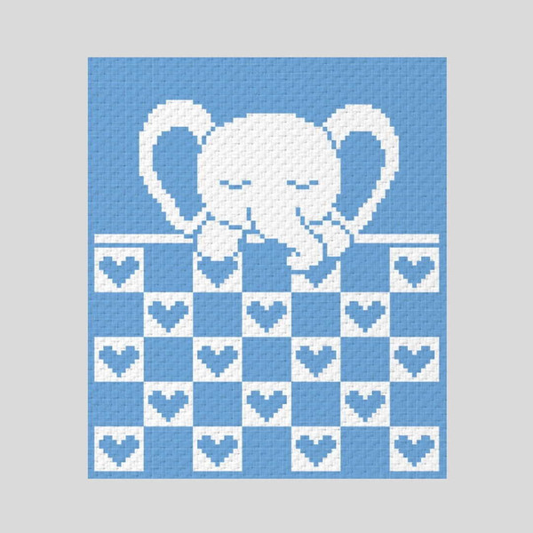 crochet-C2C-hearts-checkered-elephant-graphgan-blanket-6