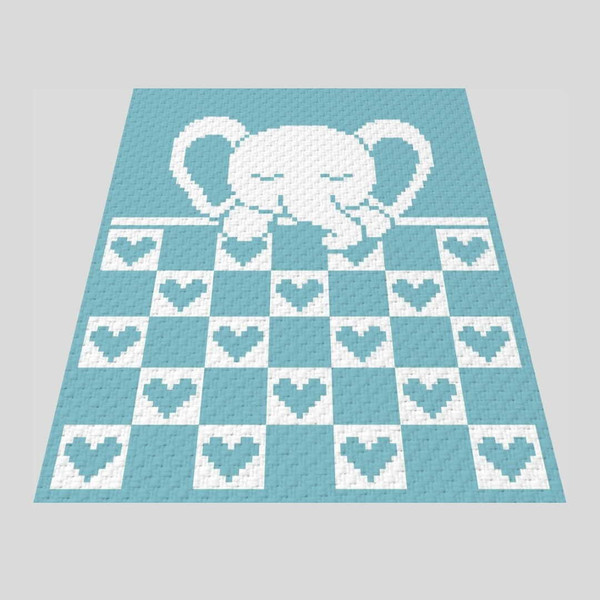 crochet-C2C-hearts-checkered-elephant-graphgan-blanket-2
