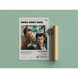 swiss army man retro movie poster print | minimalist movie poster | retro vintage art print | wall art | home decor
