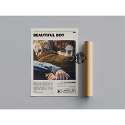 beautiful boy retro vintage poster | minimalist movie poster | retro vintage art print | wall art | home decor