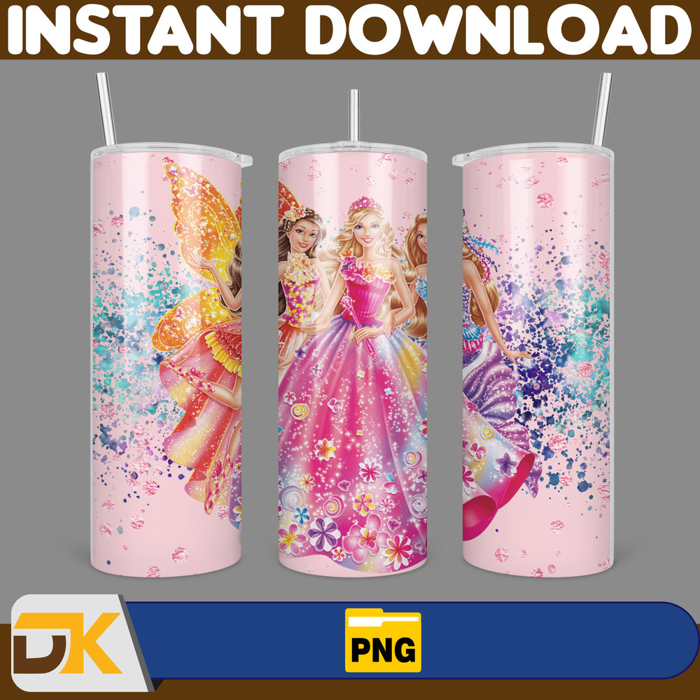 Barbie Tumbler Wrap, Come On Barbie Sublimation, Barbie Doll Tumbler Wrap, Lets Go Party Tumbler PNG, 20 oz Barbie Tumbler PNG (22).jpg