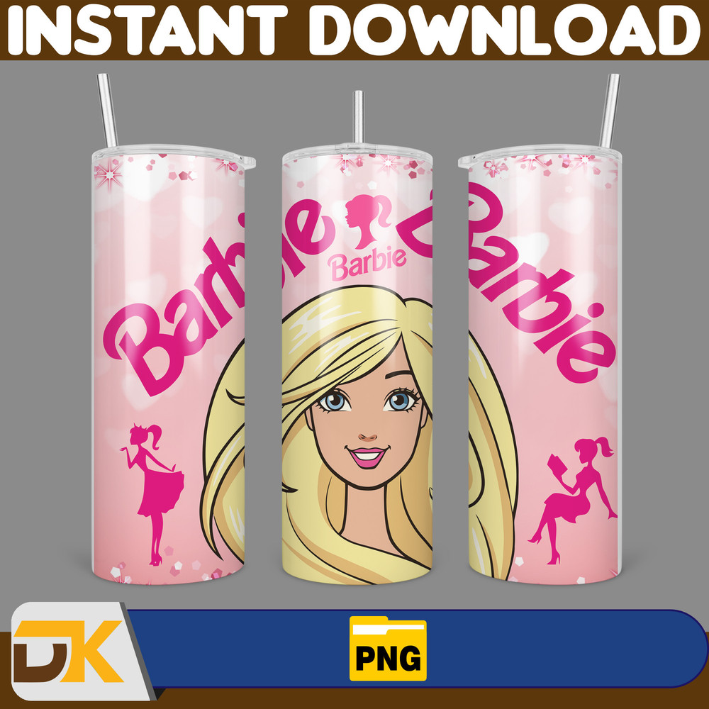 Barbie Tumbler Wrap, Come On Barbie Sublimation, Barbie Doll Tumbler Wrap, Lets Go Party Tumbler PNG, 20 oz Barbie Tumbler PNG (24).jpg