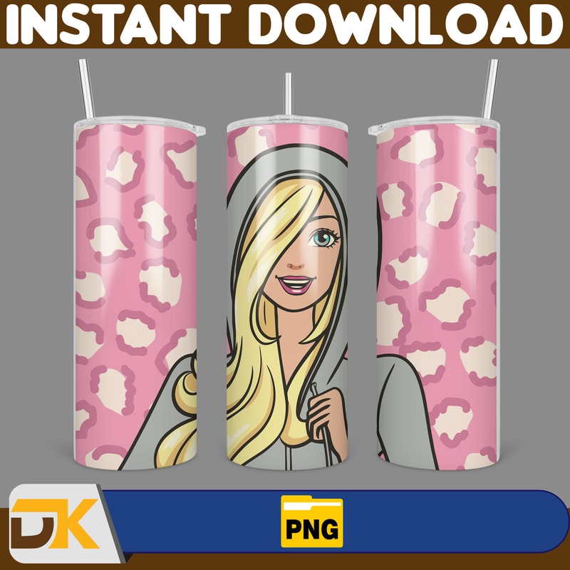 Barbie Tumbler Wrap, Come On Barbie Sublimation, Barbie Doll Tumbler Wrap, Lets Go Party Tumbler PNG, 20 oz Barbie Tumbler PNG (33).jpg