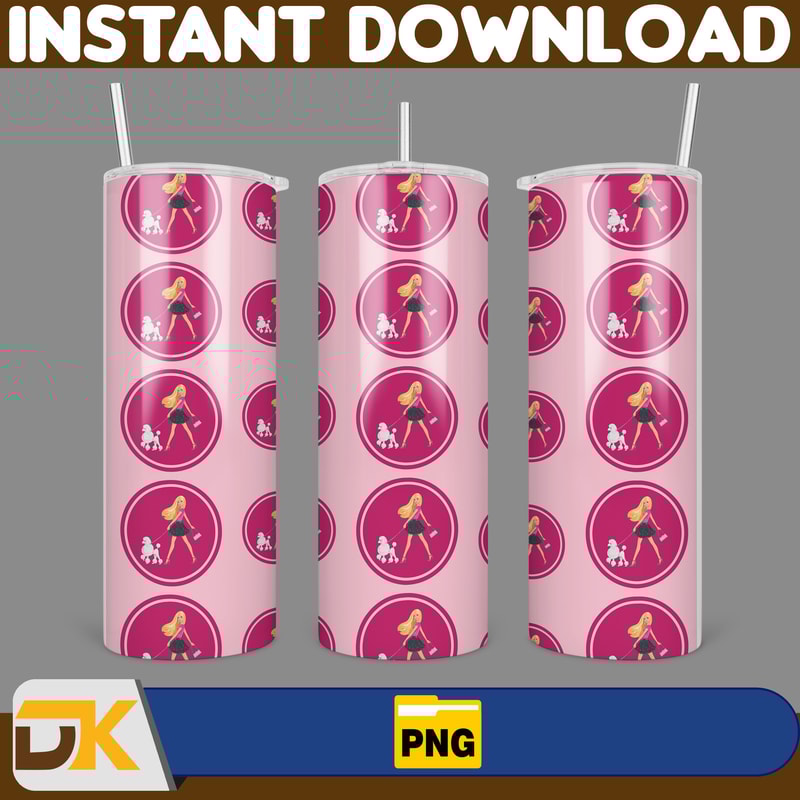 Barbie Tumbler Wrap, Come On Barbie Sublimation, Barbie Doll Tumbler Wrap, Lets Go Party Tumbler PNG, 20 oz Barbie Tumbler PNG (57).jpg