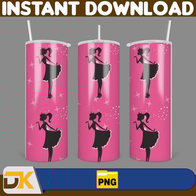 Barbie Tumbler Wrap, Come On Barbie Sublimation, Barbie Doll Tumbler Wrap, Lets Go Party Tumbler PNG, 20 oz Barbie Tumbler PNG (67).jpg