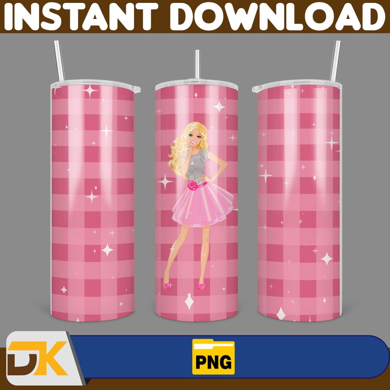 Barbie Tumbler Wrap, Come On Barbie Sublimation, Barbie Doll Tumbler Wrap, Lets Go Party Tumbler PNG, 20 oz Barbie Tumbler PNG (68).jpg