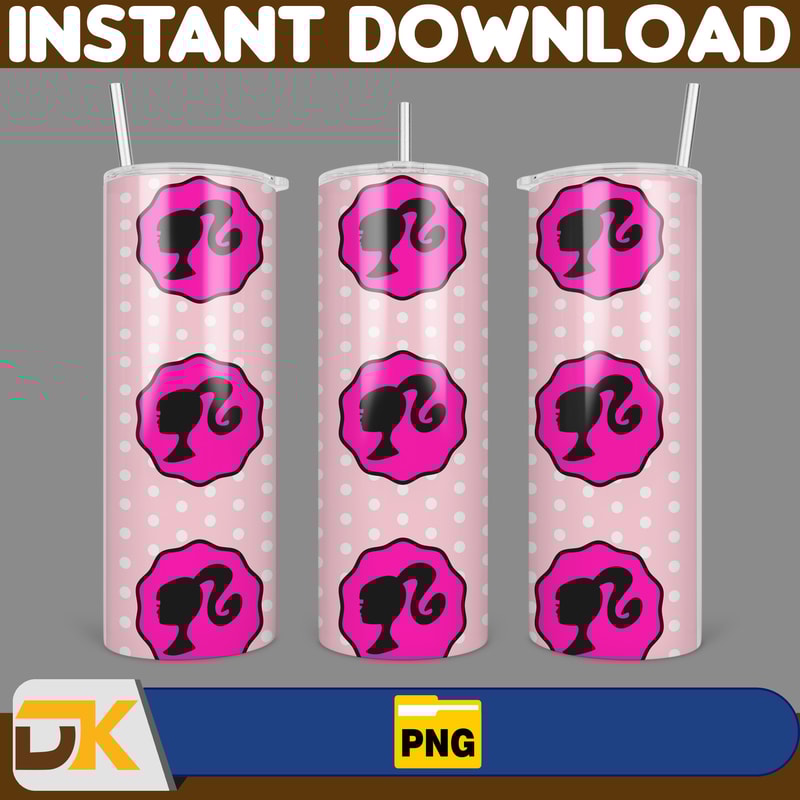 Barbie Tumbler Wrap, Come On Barbie Sublimation, Barbie Doll Tumbler Wrap, Lets Go Party Tumbler PNG, 20 oz Barbie Tumbler PNG (69).jpg