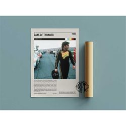 days of thunder retro vintage poster | days of thunder poster | retro movie poster | minimalist poster | wall art | home
