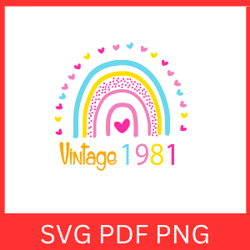 vintage 1981 retro svg | vintage 1981 svg design | vintage 1981 sublimation designs | printable art | digital download