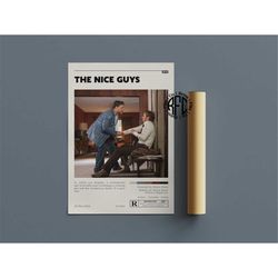the nice guys retro movie poster print | minimalist movie poster | retro vintage art print | wall art | home decor