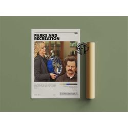 parks and recreation retro movie poster print | minimalist movie poster | retro vintage art print | wall art | home deco