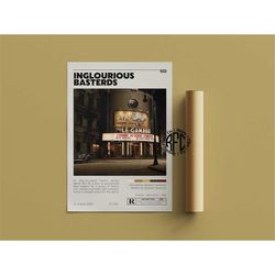 inglourious basterds retro vintage poster | minimalist movie poster | retro vintage art print | wall art | home decor