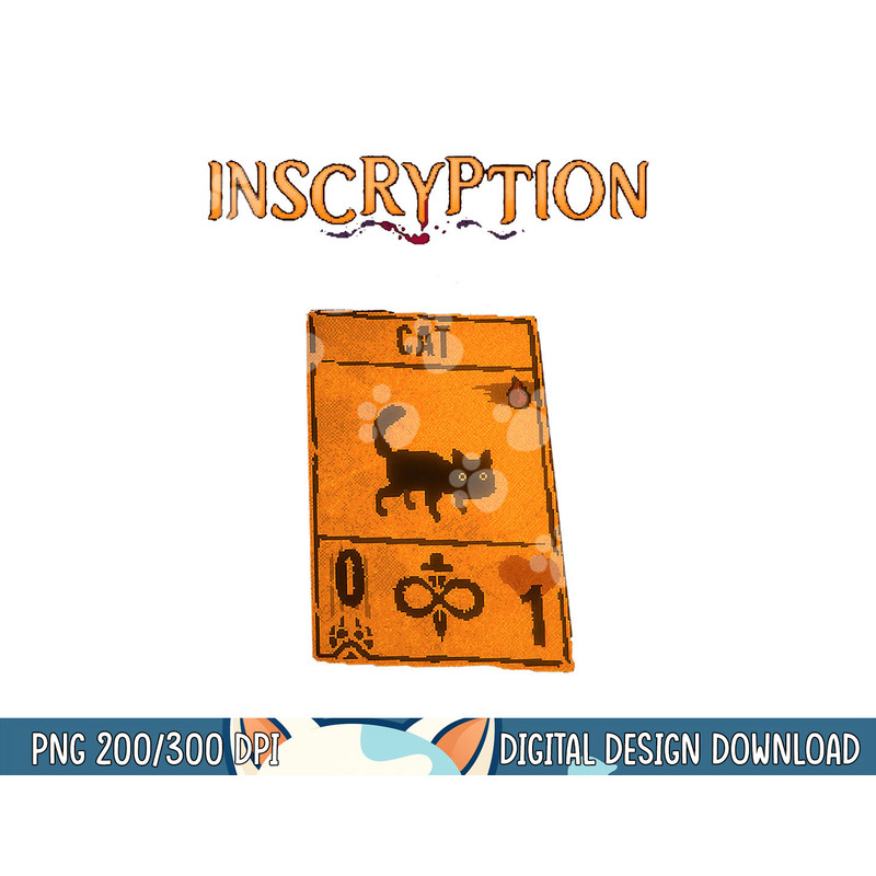 Inscryption Psychological Cat Card Game Halloween Scary png, sublimation copy.jpg