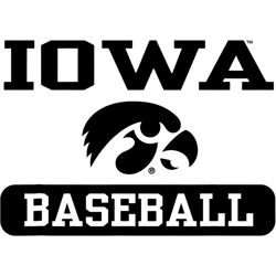 iowa hawkeyes baseball logo officially licensed png, sublimation