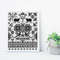 cross stitch cushion pattern monochrome