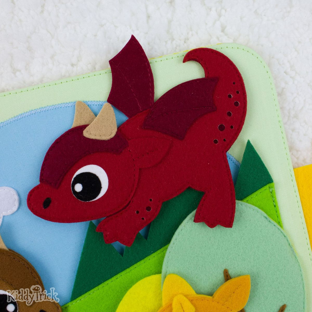 Red felt dragon