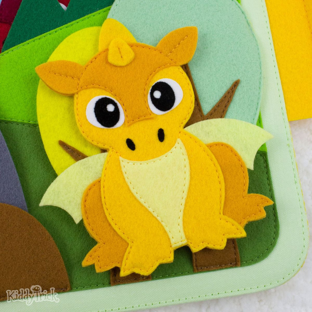 Yellow dragon from felt