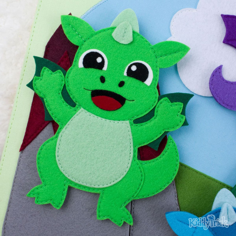 Green felt dragon