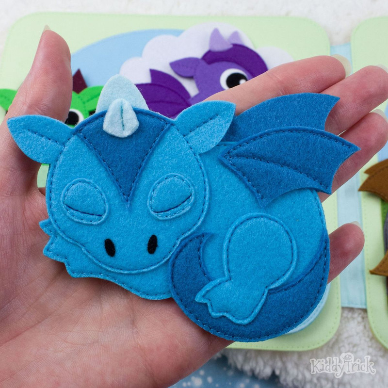 Sleeping felt dragon