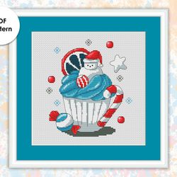 Christmas cross stitch pattern CH009 christmas cake sweets cross stitch pattern, xstitch chart PDF holidays xstitching