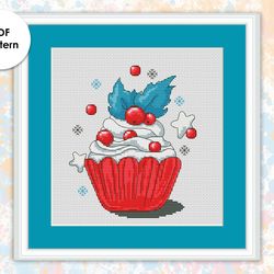 Christmas cross stitch pattern CH011 christmas cake sweets cross stitch pattern, xstitch chart PDF holidays xstitching