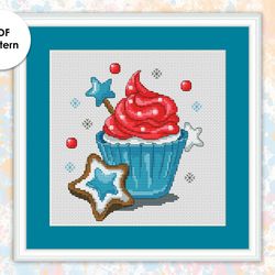 Christmas cross stitch pattern CH012 christmas cake sweets cross stitch pattern, xstitch chart PDF holidays xstitching