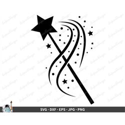magic wand svg clip art cut file silhouette dxf eps png jpg instant digital download