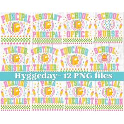 back to school bundle png 12 files, digital download, teacher, principal, secretary, educator, office, nurse, therapist,